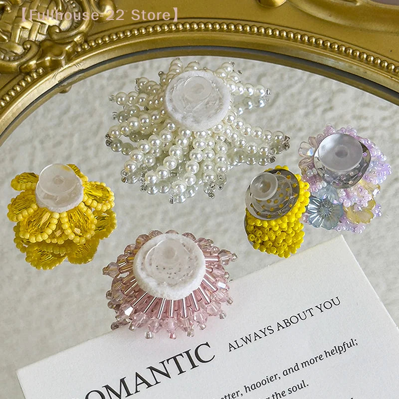 【MAX-22】Crystal Handcrafted Beaded Jelly Shoes Shoes Buckles Sandals Accessory DIY Decorative Shoe Flower Slippers Accessories