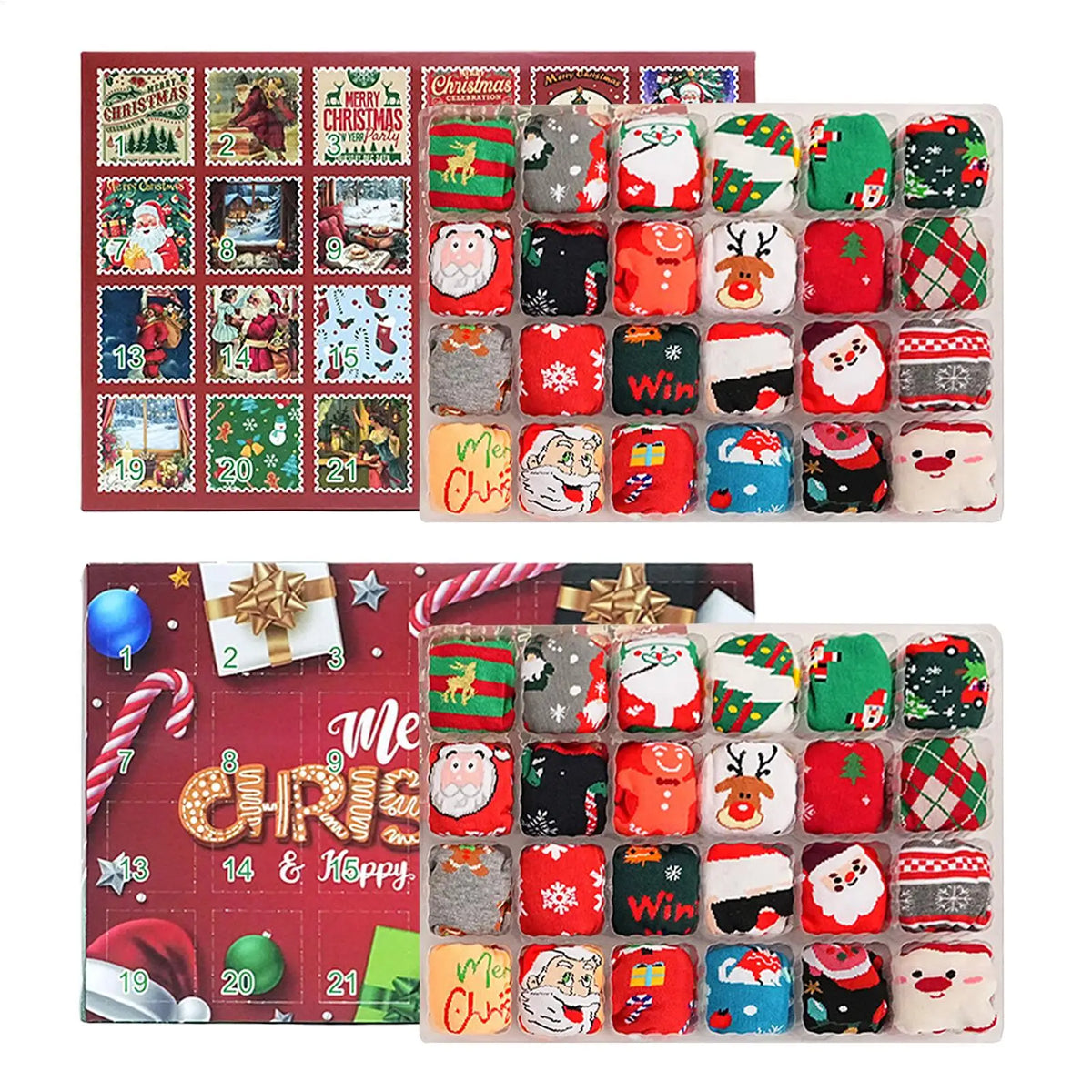 Kids & Teens Socks Advent Calendar – 24-Day Christmas Countdown Surprise Gift