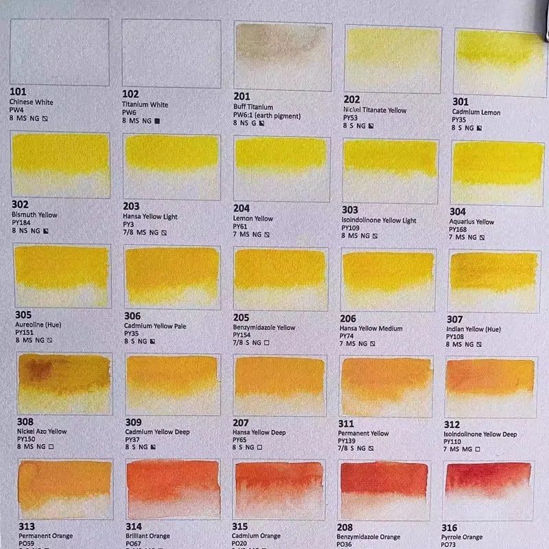 3ml Solid Half Block Monochrome Watercolor Paint Travel Set Artist's Art Supplies Students Outdoors Drawing Watercolor Paint