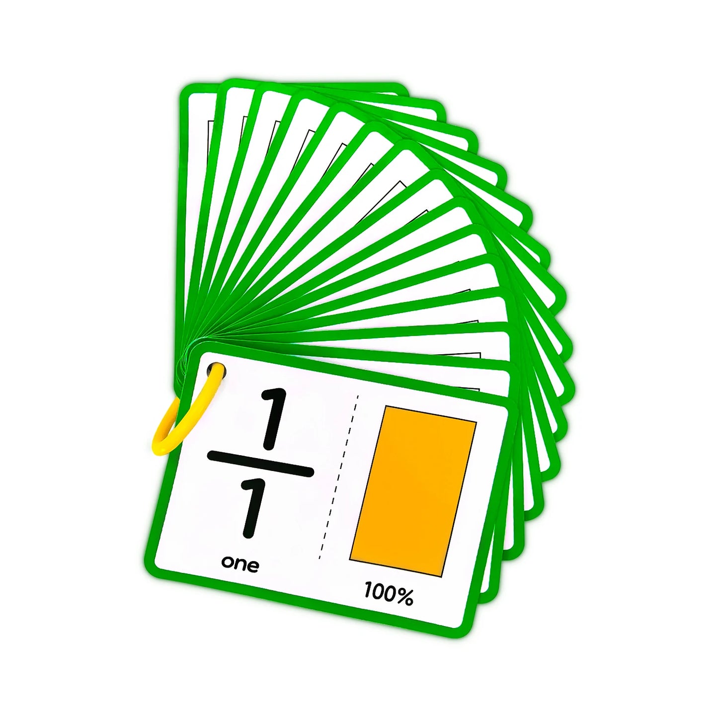 15pcs Double-Sided Fraction Cards, Math Teaching Aids for Kids,  an Educational Tool for Math Fractions in Home and School