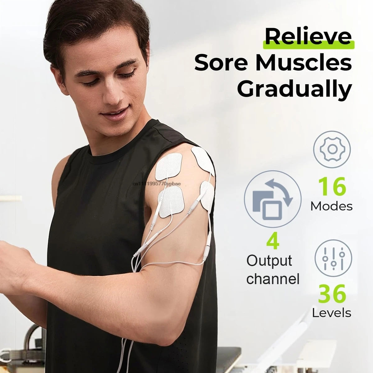 Pain Relief TENS Unit EMS Massager - Professional Muscle Stimulator For Back Shoulder Neck Fitness Recovery