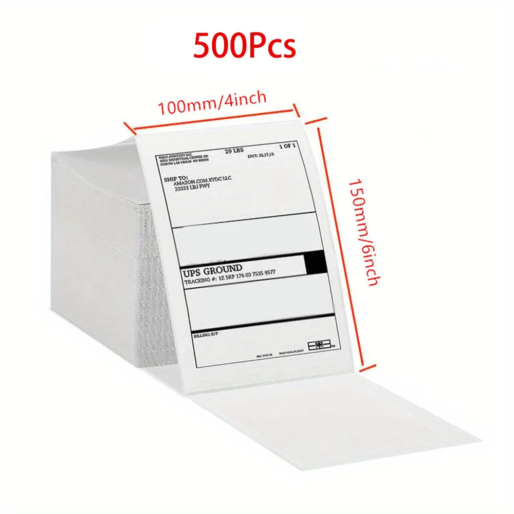 4x6inch Thermal Printer Papers 100x150mm White Labels Sticker For Shipping Labels DHL UPS Express LOGO Barcode For P50/D100/D200
