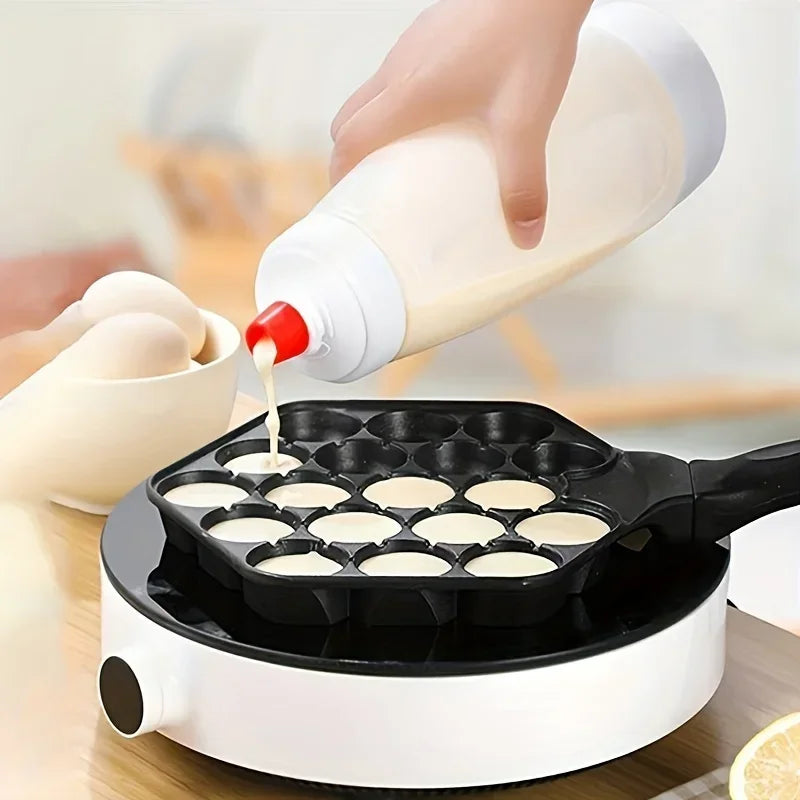 Pancake Batter Dispenser with Wire Whisk for Restaurant Quality Baking - Perfect for Pancakes Cupcakes Muffins & Crepes