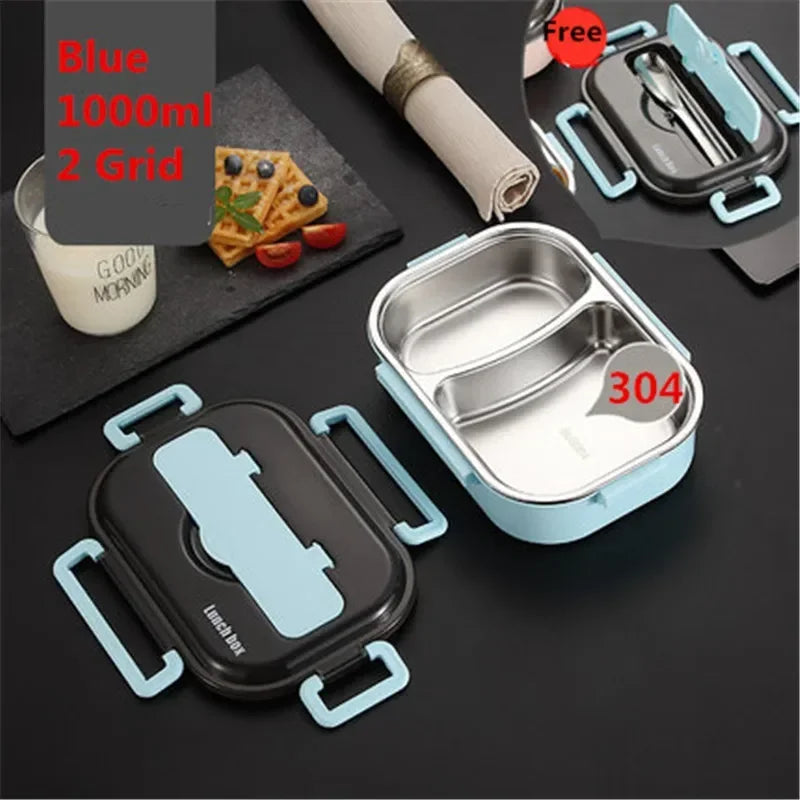 Japanese Kids thermal Lunch Box 304 stainless steel Bento Tableware Compartment Microwave Container Box Thermos for Food
