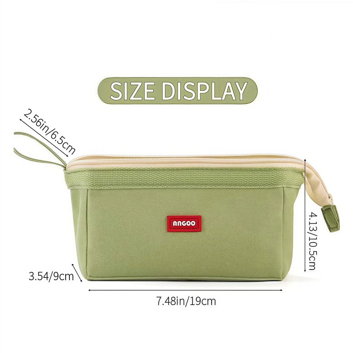 Large Capacity Pencil Case With Pen Holder Label Minimalist Student Stationery Storage Creative Stationery Storage Bag