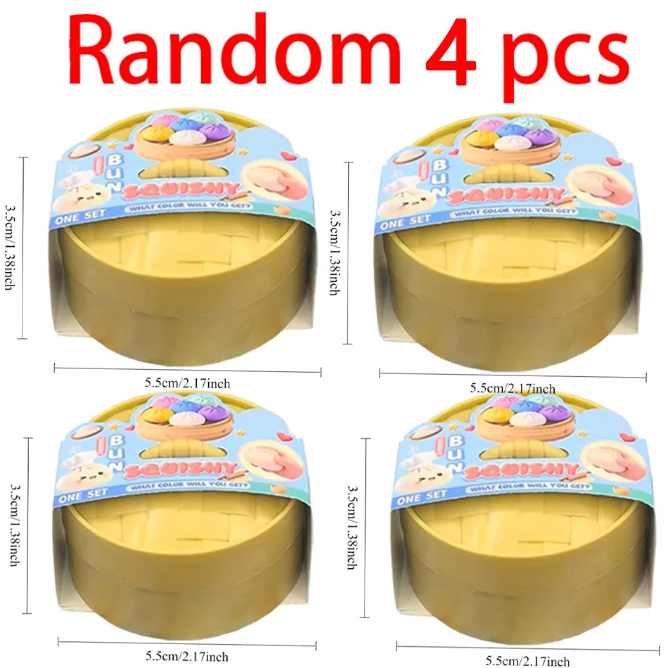 Blind Box Colorful Simulated Dumpling Squishy Relaxing Relieve Anxiety Antistress Enhance Happiness Rebound Squeeze Reliever Toy