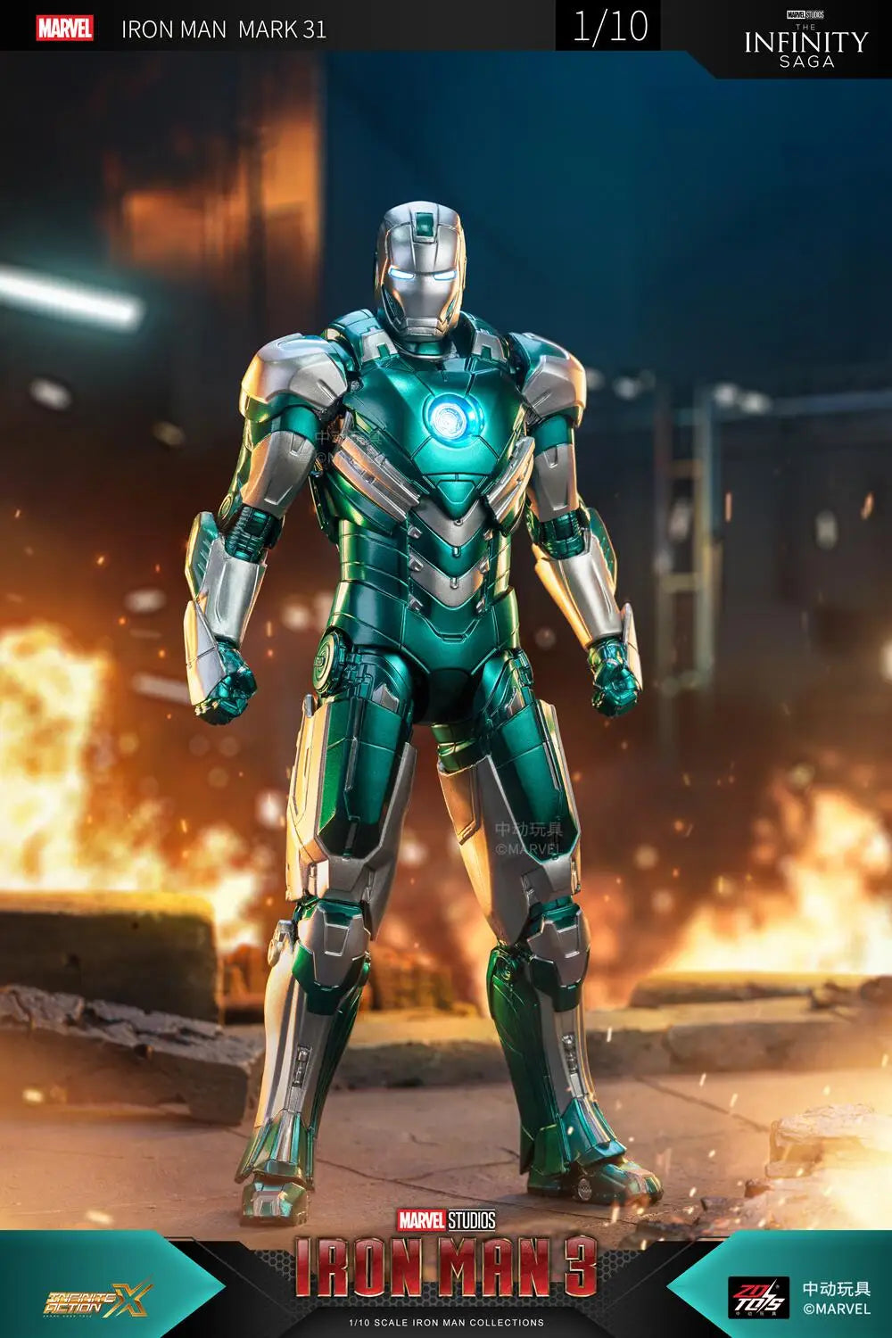 ZD Toys The Avengers Iron Man MK8 MK20（Python ）MK29 MK31（Piston） MK32（Romeo） MK34（Southpaw）  Action Figure Model Collection Toy
