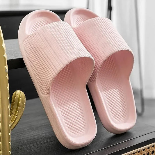 Thick Platform Bathroom Slippers Women Fashion Soft Sole EVA Indoor Slides Non-slip Summer Sandals 2024