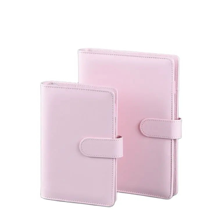 A6/A5 Macaroon Color PU Leather DIY Binder Notebook Cover Diary Agenda Planner Paper Cover School Stationery