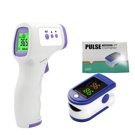 Household Medical Thermometer Digital Ear Fever Thermometer for Baby Kids Adults,Portable Finger Pulse Oximeter Health Care