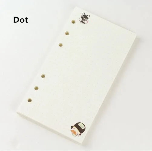 2026Colored A5 A6 Loose Leaf Notebook Refill Spiral Binder Inner Page Weekly Monthly To Do Line Dot Grid Inside Paper Stationery