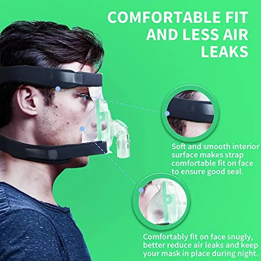 Universal Elastic Headgear CPAP Replacement Belt - Adjustable Sleep Apnea Therapy Accessory without Mask