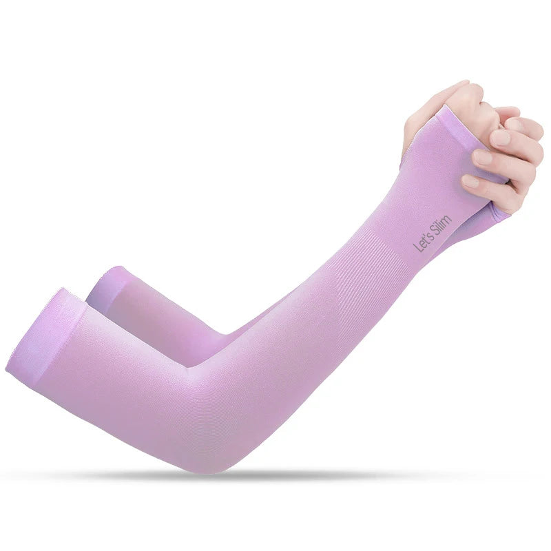 UV Sun Protection Arm Sleeves for Men Women Cycling Ice Silk Outdoor Breathable Summer Driving Cooling Fishing Hiking Sleeves