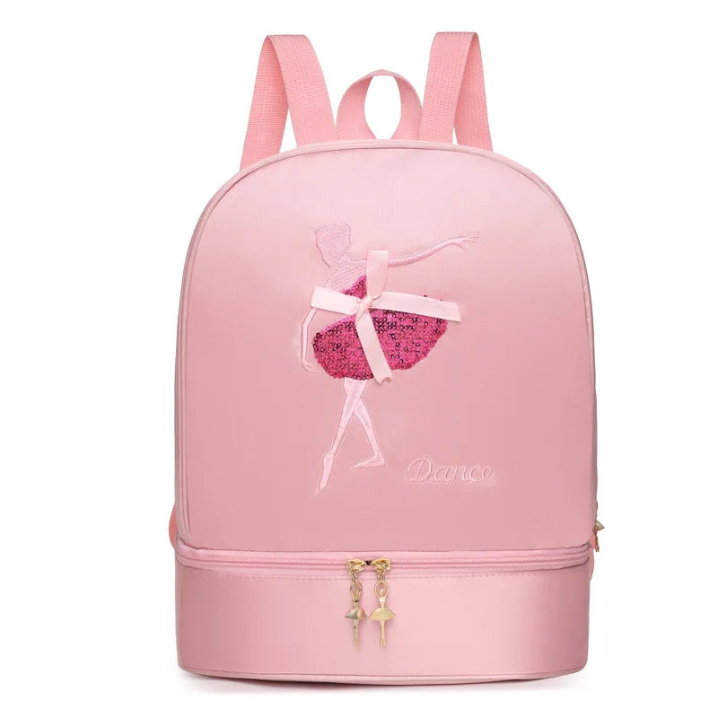 Childrens Shoulder Bag Dance Backpack Latin and Ballet Schoolbag Girl Princess Dance Bag Independent Shoe Warehouse Water Proof