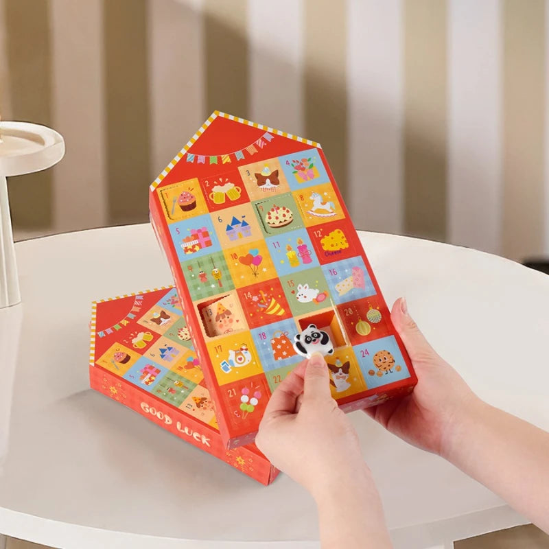 5/10/15Pcs Party Gift Box 24 Grids Funny Poke with Finger DIY Kids Countdown Advent Calendar Surprise Blind Box Navidad