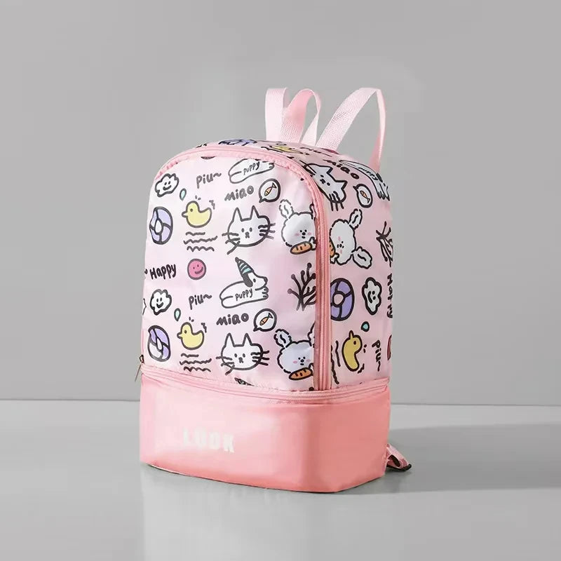 Dry Wet Separation Bag Kids Waterproof Storage Shoulder Backpack Waterproof Sport Travel Fitness Beach Swimming Bag Luggage Bag