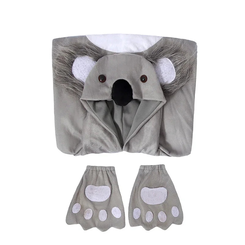lHalloween Cosplayl Kids Koala Tree Bear School Party Stage Show Performance Roles Play Outfit Children Boys Girls Halloween Cos