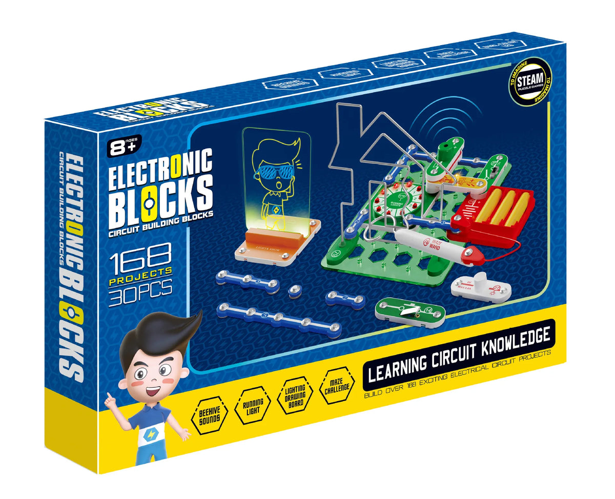 Boys STEM Building Blocks Set Electronic Science Physics Technology Experimental Model Educational Toy Birthday Gift for Childre