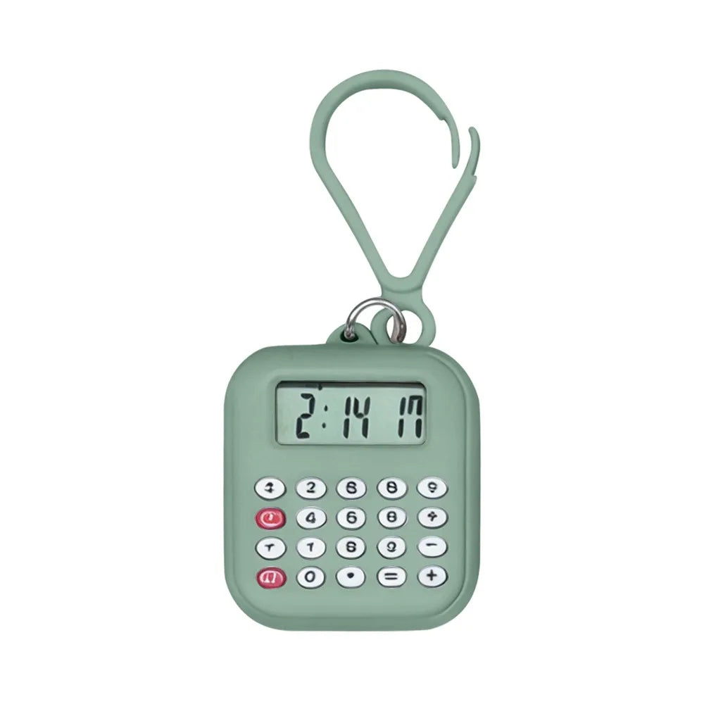 Multifunctional Mini Calculator 8 Digits Display Silent Button Electronic Calculator Lightweight Portable Keychain Calculator