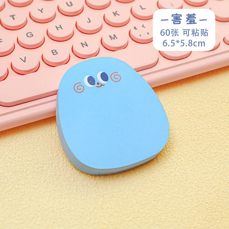 60sheets Sticky Notes Cute Cartoon Colorful Memo Pad Ins Kawaii Stationery Posted Tabs Its Memo Message Paper School Supplies