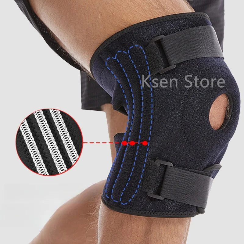 XL-6XL Double Straps Knee Brace with Rubber Washer Spring Support Plus Size, Oversized Meniscus Tear Joint Pain Injury Recovery