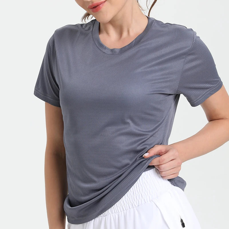 Women's Solid Color Ultralight Quick Dry Sport T-Shirt,Breathable Lightweight  ,Running Gym Compression Shirt