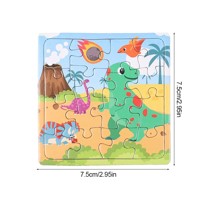 10-50Pcs Mini Cartoon Animal Paper Jigsaw Puzzles Educational Toy Kids Birthday Party Favors Gift School Rewards Pinata Fillers