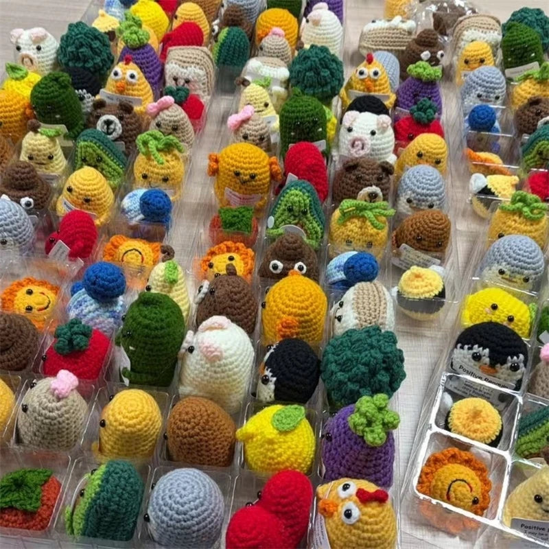 Emotional Support Advent Calendar 2025 Crochet Knitted Dolls With Notes Handmade Plush Set 24 Day Countdown Christmas Gift