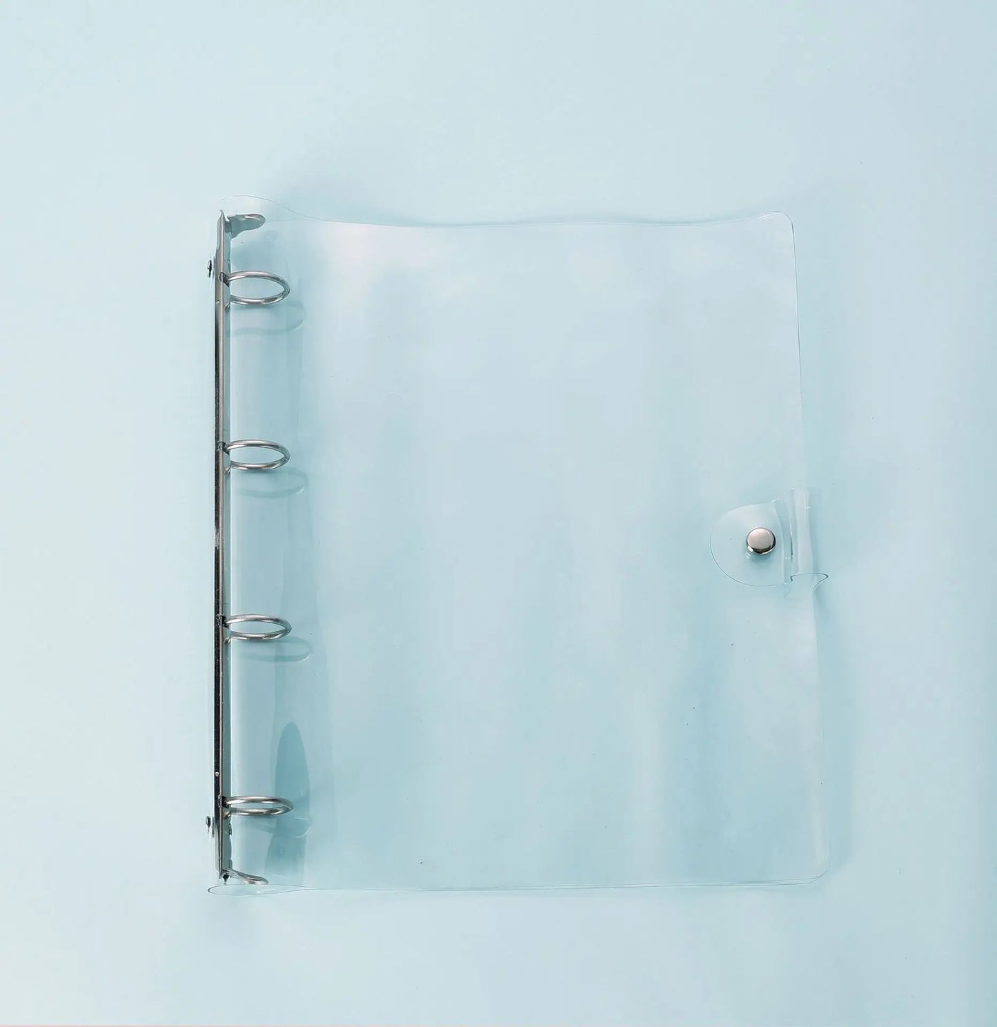 A5 A6 A7 B5 A4 Transparent Double Button Loose Leaf Binder Notebook Cover Note Book Journal Planner Office Stationery Supplies