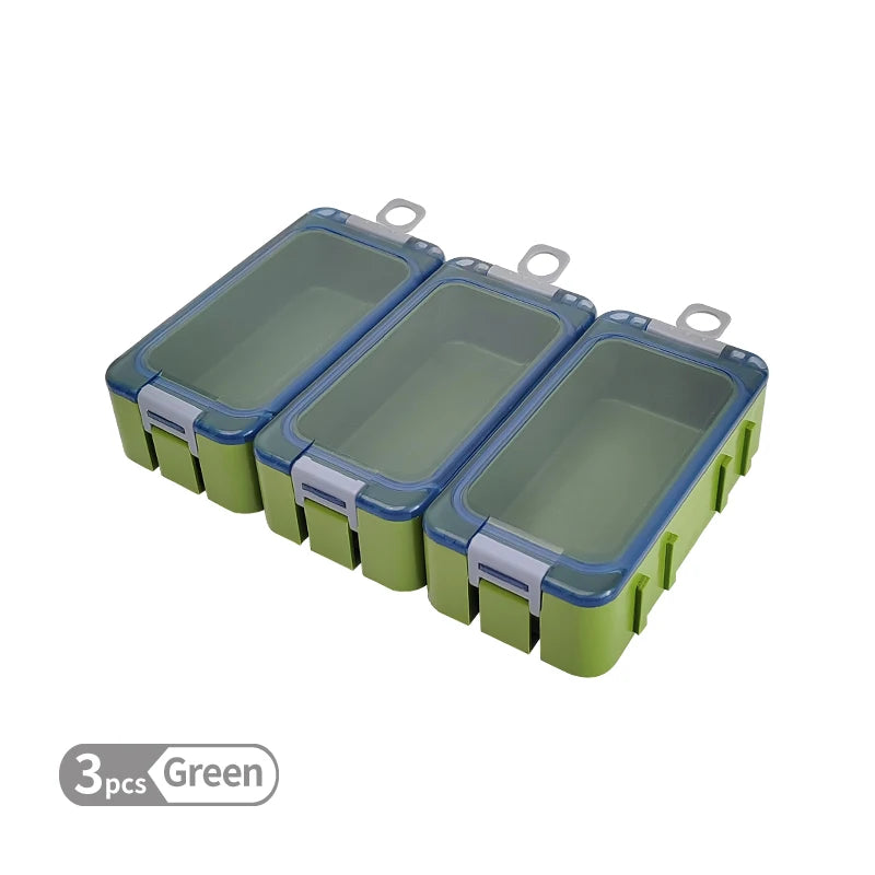 New 3Pcs Fishing Box Mini Plastic Accessories Storage Box Hook Organizer boxes Bait container Carp Tool Case with Luminous