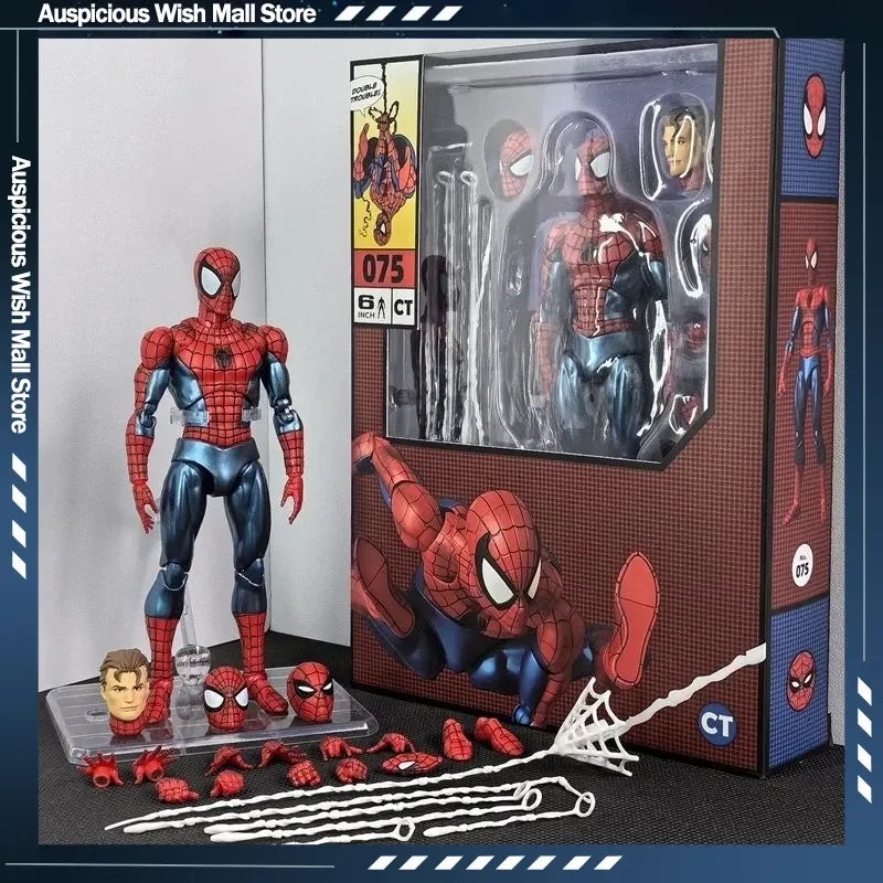 Genuine Ct Toys Spider-Man Mafex 075/185 Figure The Anazing Spiderman Comic Ver Mafex 185 Action Figure Figurine Model Toys Gift