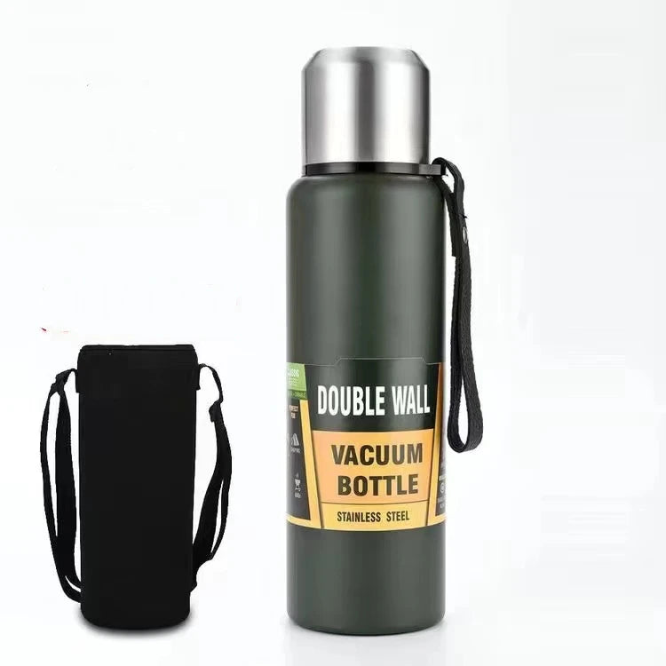High Quality Large Capacity Stainless Steel Thermos Portable Vacuum Flask Insulated Tumbler with Rope Thermo Bottle 500/750ml