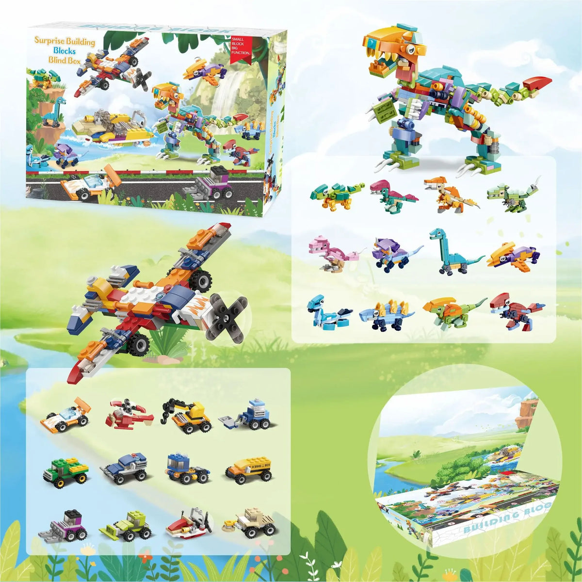 DIY Building Blocks Christmas Advent Calendar Box for Kids Animal Insects Building Bricks Model Countdown Calendar Xmas Gift