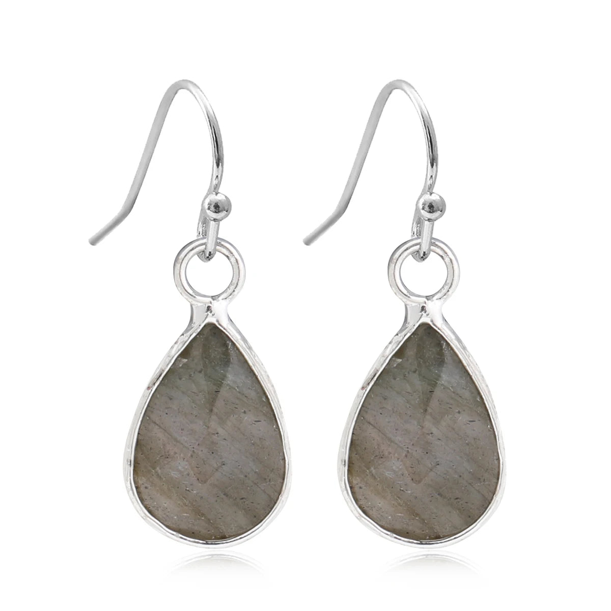 Waterdrop Natural  Stone Dangle Labradorite Earrings for Women Newly Designed  Female Daily Wear Wholesale Dropshiping