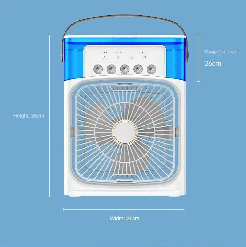 Spray Cooling Air Conditioning Mini Student Dormitory Summer Charging Mute Small Desktop Fan Desktop Humidifier Fan Amagi