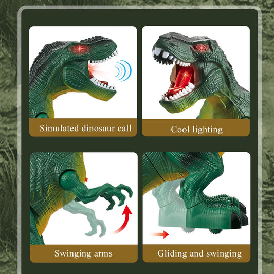 Remote Control Dinosaur Toys, Simulated Tyrannosaurus Rex Dino World Game Electric Dinosaur Model Electronic Walking Robot Gifts