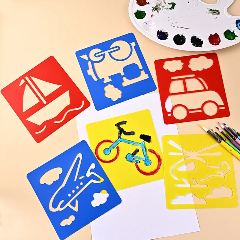 Hollow Template Drawing Stencils DIY Cartoon Patterns Office Cultural Supplies Stencils For Students Arts Crafts Material TMZ