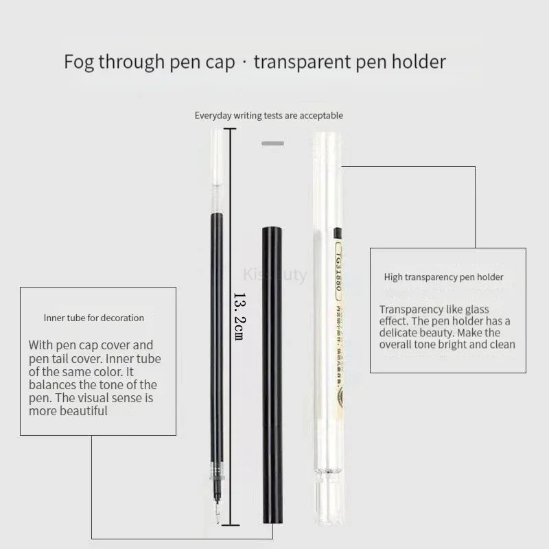 54Pcs/Set Japan Fine Point Pen 0.35mm Black Blue Red Ink Gel Pen Ballpoint Pen School Office Student Writing Stationery Supply