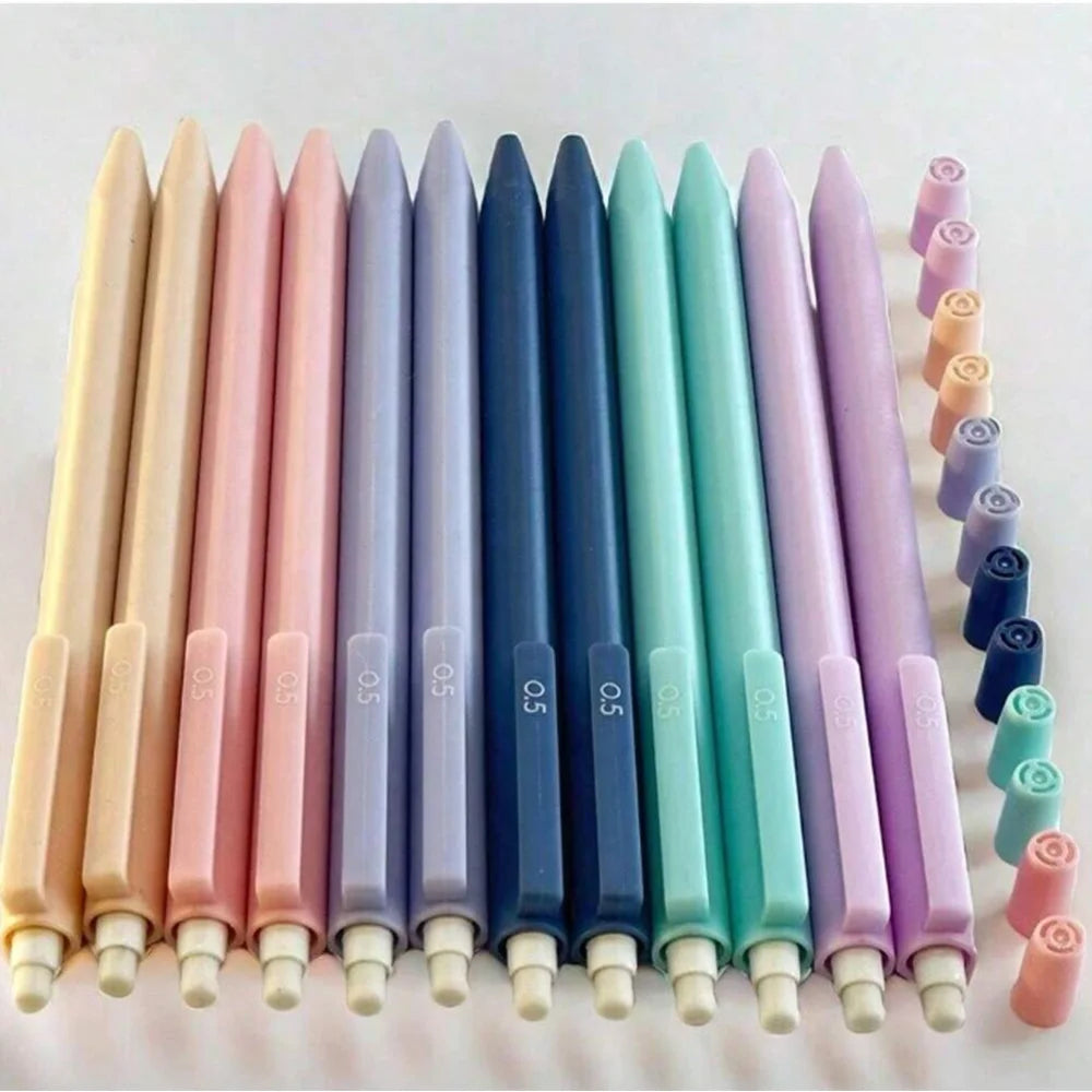Cute Pastel Mechanical Pencil Set, 0.5mm & 0.7mm Dual Sizes for Precise Writing, Art Drawing Sketching Girls’ School Supplies