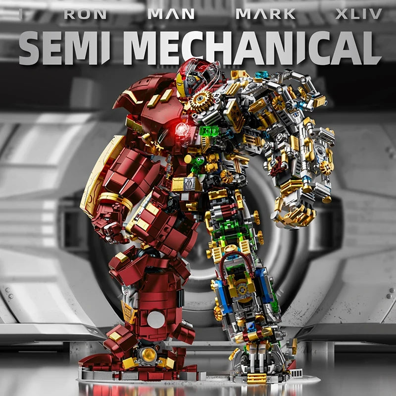 Variety Iron Heroes Blocks Action Figures Mark Building Sets Buster Mech DIY Brick Collectible Toys for Boys Adult Kids Gifts