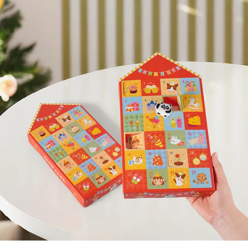 5/10/15Pcs Party Gift Box 24 Grids Funny Poke with Finger DIY Kids Countdown Advent Calendar Surprise Blind Box Navidad