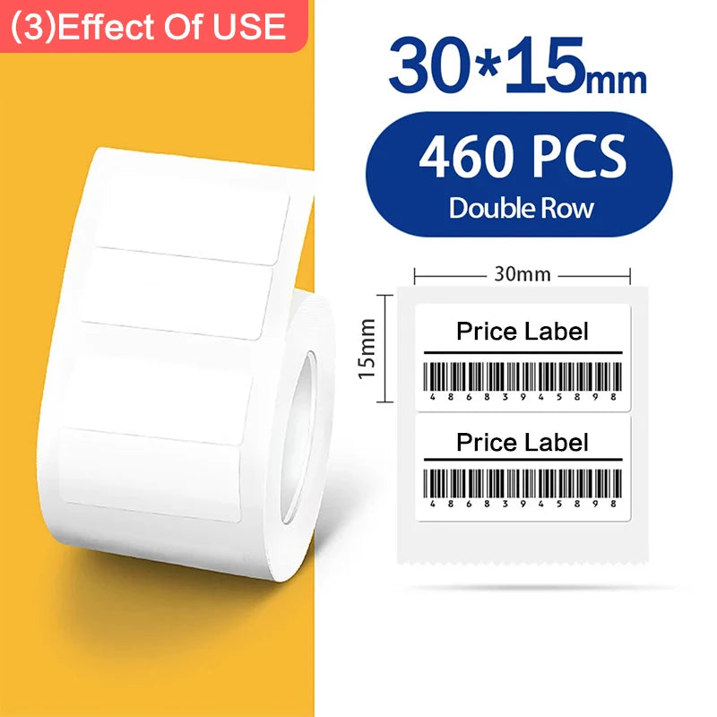 Niimbot 1Roll B1 White Sticker Waterproof Paper Adhesive Label White Anti-Oil For B1 B21 Mini Portable Thermal Printer Tape