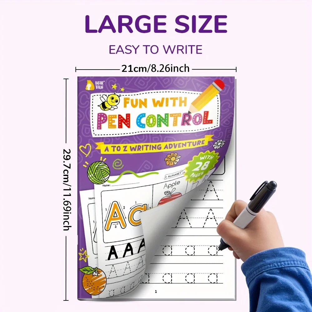 Preschool Learning Activities Educational Workbook Alphabet Letter Tracing Color Books for Kids ABC Busy Book for Boys Girls