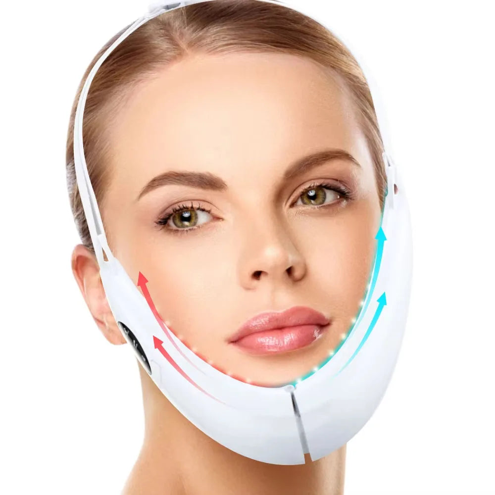 Cloud Prime Health Care V-Line Electric Face Massager Double Chin Eliminator Vibration Facial Vibration Massage Fat Reducer Lift Tools For Christmas And New Year Gifts
