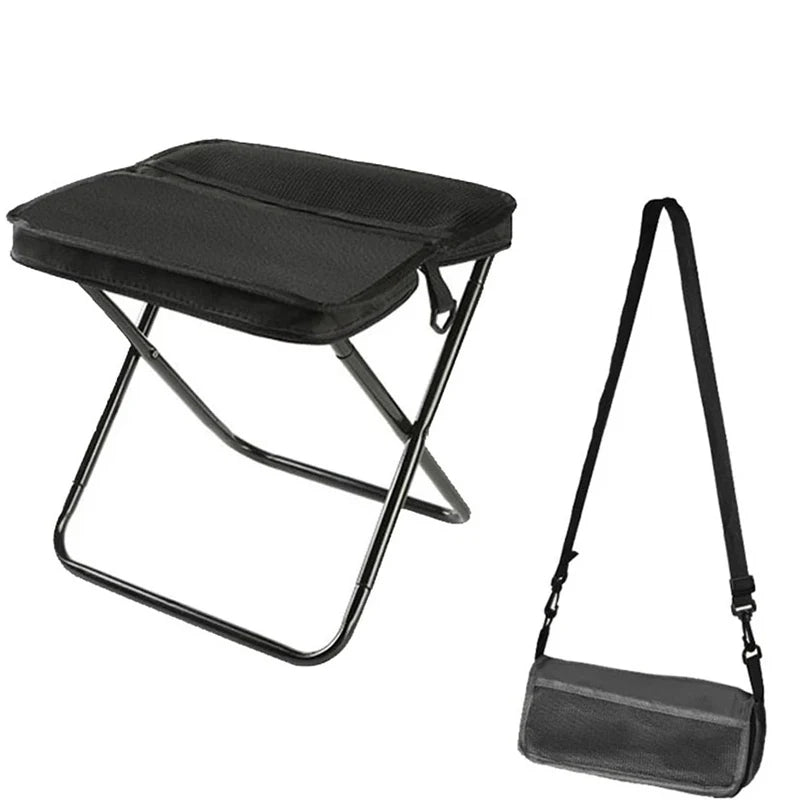 Foldable Backpack Stool Portable Folding Stool Lightweight Mini Easy Carry Outdoor Chair For Travel Camping Hiking
