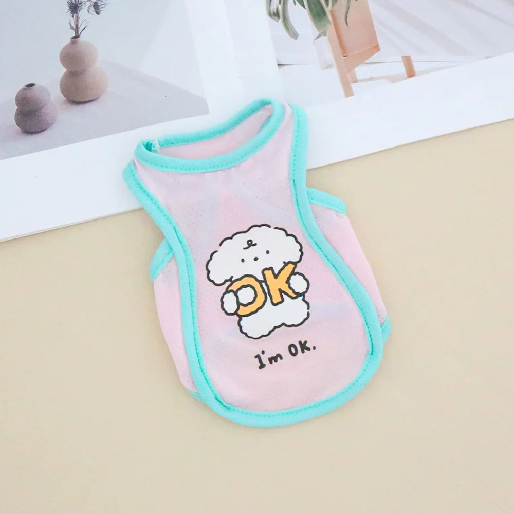 Cat and dog cool breathable cooling clothing pet summer cool clothes comfortable cool vest Teddy corgi XS-6XL