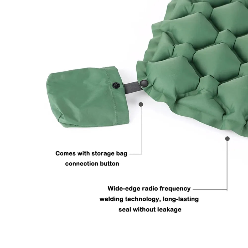 Inflatable Seat Cushion,Portable Lightweight Travel Air Sitting Pad,Moisture and Water Resistant Camping Chair Mat for Outdoor
