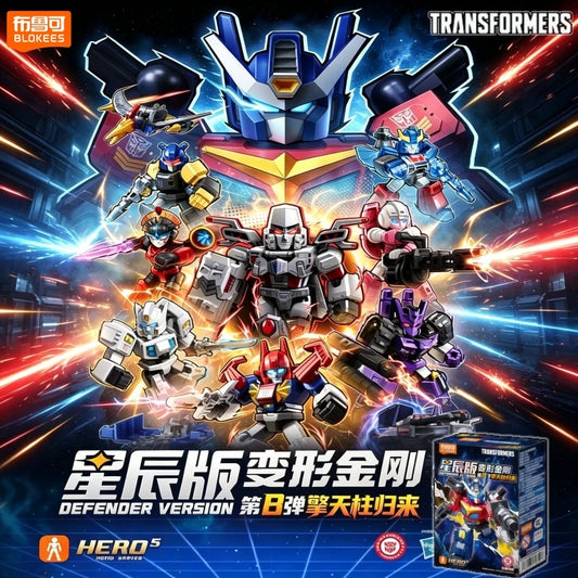 Blokees Transformers Defender Version 8 Blind Box Return Of Convoy Star Optimus Prime Super Megatron Figure Model Decor Toy Gift