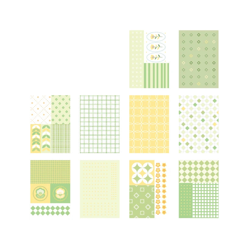 50 Pcs Kawaii Ins Paper Card DIY Decoration Idol Photocard Scrapbooking Diary Background Collage Material Paper Stationery
