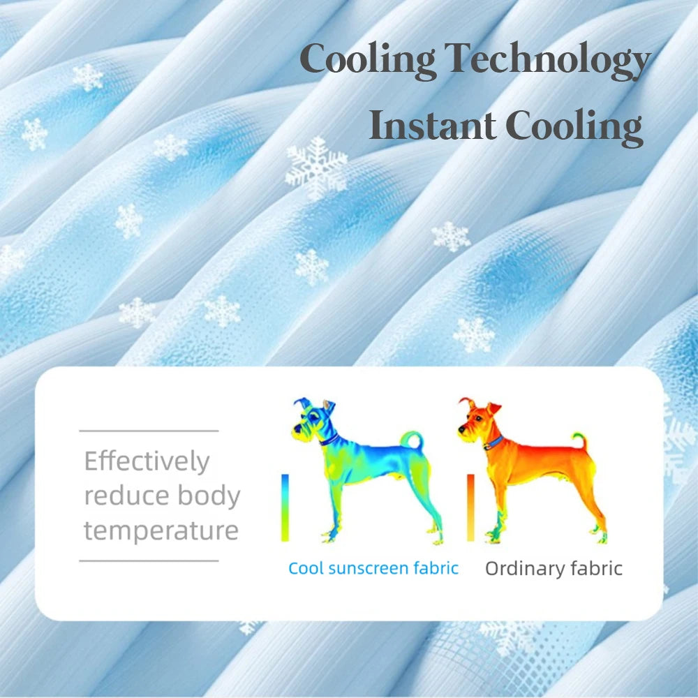 Summer Cooling Dog Clothes for Large Dogs Hooded UV Blocking Instant-Cooling Dog Shirt Soft Quick Drying Jumpsuit for Big Dogs